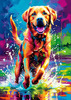 Artistic Expressive Labrador Retriever Face Art Print