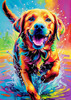 Artistic Expressive Labrador Retriever Face Art Print