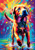 Artistic Expressive Labrador Retriever Face Art Print