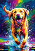 Artistic Expressive Labrador Retriever Face Art Print