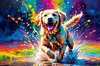 Artistic Expressive Labrador Retriever Face Art Print