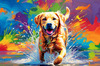Artistic Expressive Labrador Retriever Face Art Print