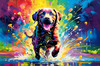 Artistic Expressive Labrador Retriever Face Art Print