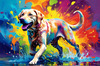Artistic Expressive Labrador Retriever Face Art Print