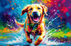 Artistic Expressive Labrador Retriever Face Art Print