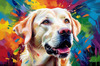 Artistic Expressive Labrador Retriever Face Art Print