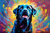 Artistic Expressive Labrador Retriever Face Art Print