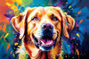 Artistic Expressive Labrador Retriever Face Art Print