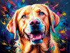 Artistic Expressive Labrador Retriever Face Art Print