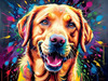 Artistic Expressive Labrador Retriever Face Art Print