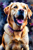 Artistic Expressive Labrador Retriever Face Art Print