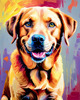 Artistic Expressive Labrador Retriever Face Art Print