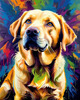 Artistic Expressive Labrador Retriever Face Art Print