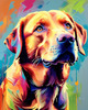 Artistic Expressive Labrador Retriever Face Art Print