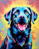 Artistic Expressive Labrador Retriever Face Art Print
