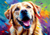 Artistic Expressive Labrador Retriever Face Art Print