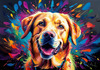 Artistic Expressive Labrador Retriever Face Art Print