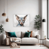 Expressive Sphynx Cat Living Room Demo