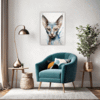 Expressive Sphynx Cat Living Room Demo