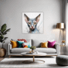 Expressive Sphynx Cat Living Room Demo