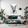 Expressive Sphynx Cat Living Room Demo