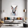 Expressive Sphynx Cat Living Room Demo