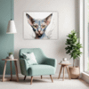 Expressive Sphynx Cat Living Room Demo
