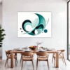 Flowing Rhythm Abstract Dining Room Demo