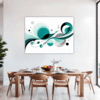 Flowing Rhythm Abstract Dining Room Demo
