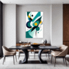 Flowing Rhythm Abstract Dining Room Demo