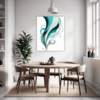 Flowing Rhythm Abstract Dining Room Demo