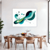 Flowing Rhythm Abstract Dining Room Demo