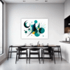 Flowing Rhythm Abstract Dining Room Demo