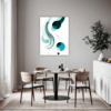 Flowing Rhythm Abstract Dining Room Demo