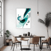 Flowing Rhythm Abstract Dining Room Demo