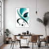 Flowing Rhythm Abstract Dining Room Demo