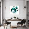 Flowing Rhythm Abstract Dining Room Demo