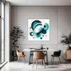 Flowing Rhythm Abstract Dining Room Demo