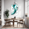 Flowing Rhythm Abstract Dining Room Demo