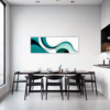 Flowing Rhythm Abstract Dining Room Demo