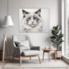 Fluffy Ragdoll Cat Living Room Demo