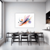 Fluid Motion Abstract Dining Room Demo