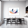 Fluid Motion Abstract Dining Room Demo
