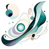 Fluid Motion Geometric Abstraction Printable Art