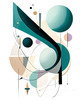 Fluid Motion Geometric Abstraction Printable Art