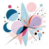 Fluid Motion Geometric Abstraction Artwork