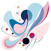 Fluid Motion Geometric Abstraction Artwork