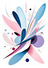Fluid Motion Geometric Abstraction Artwork