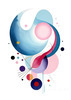 Fluid Motion Geometric Abstraction Artwork