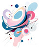 Fluid Motion Geometric Abstraction Artwork
